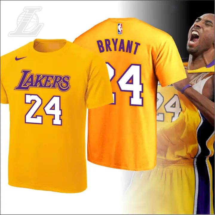 NBA Los Angeles Lakers Kobe Bryant Jersey Style Shirt Kobe Tshirt Black Mamba Shirt Kobe 24 Shirt Rubberized Print