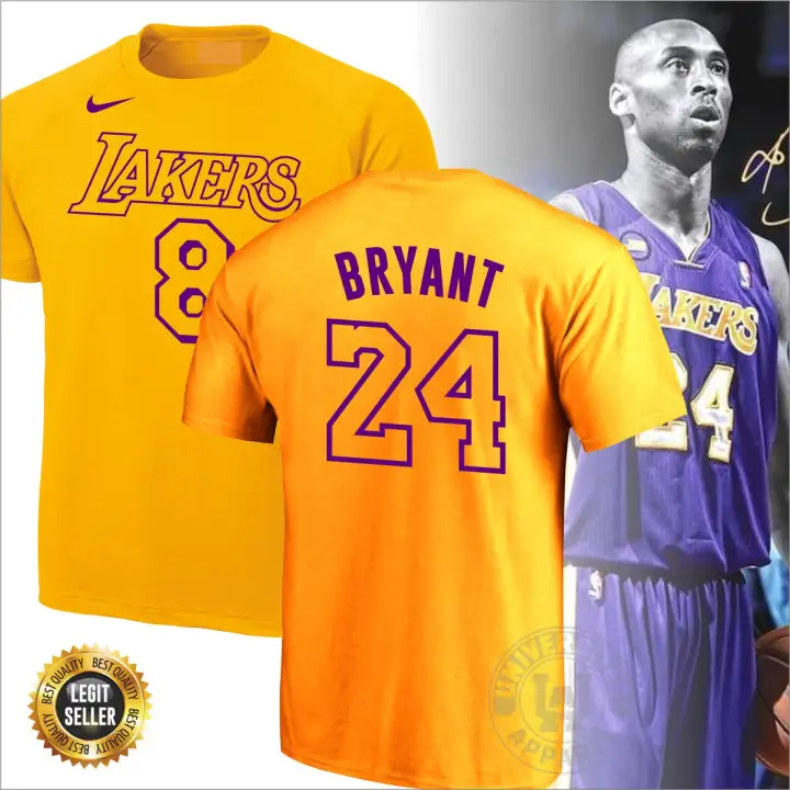 NBA Los Angeles Lakers Kobe Bryant Shirt Kobe 824 Tshirt Kobe Bryant 824 Jersey Style Shirt Kobe 24 Shirt Rubberized Print