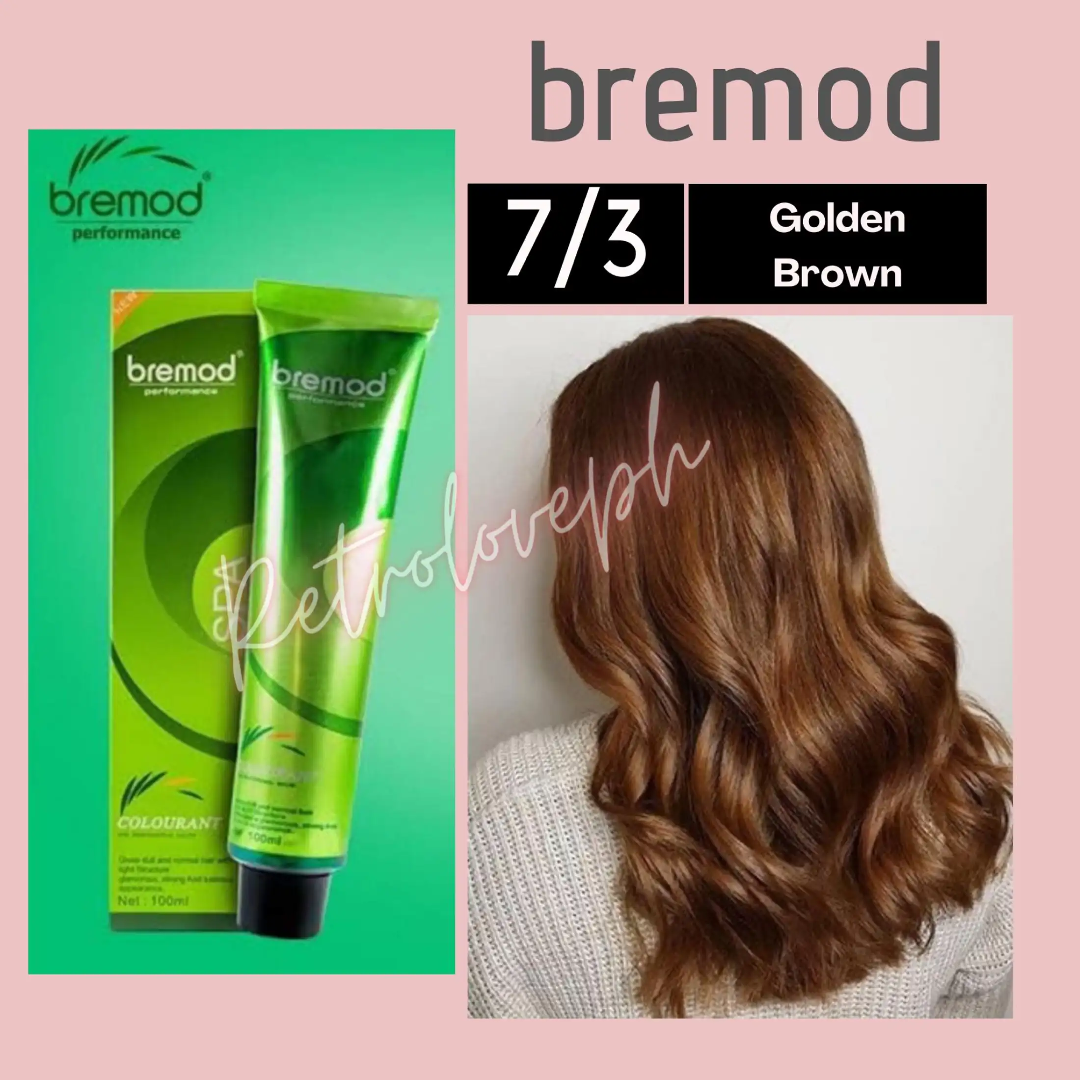 Bremod Hair Color 100ml Set With Oxidizer 7 3 Golden Brown Lazada Ph