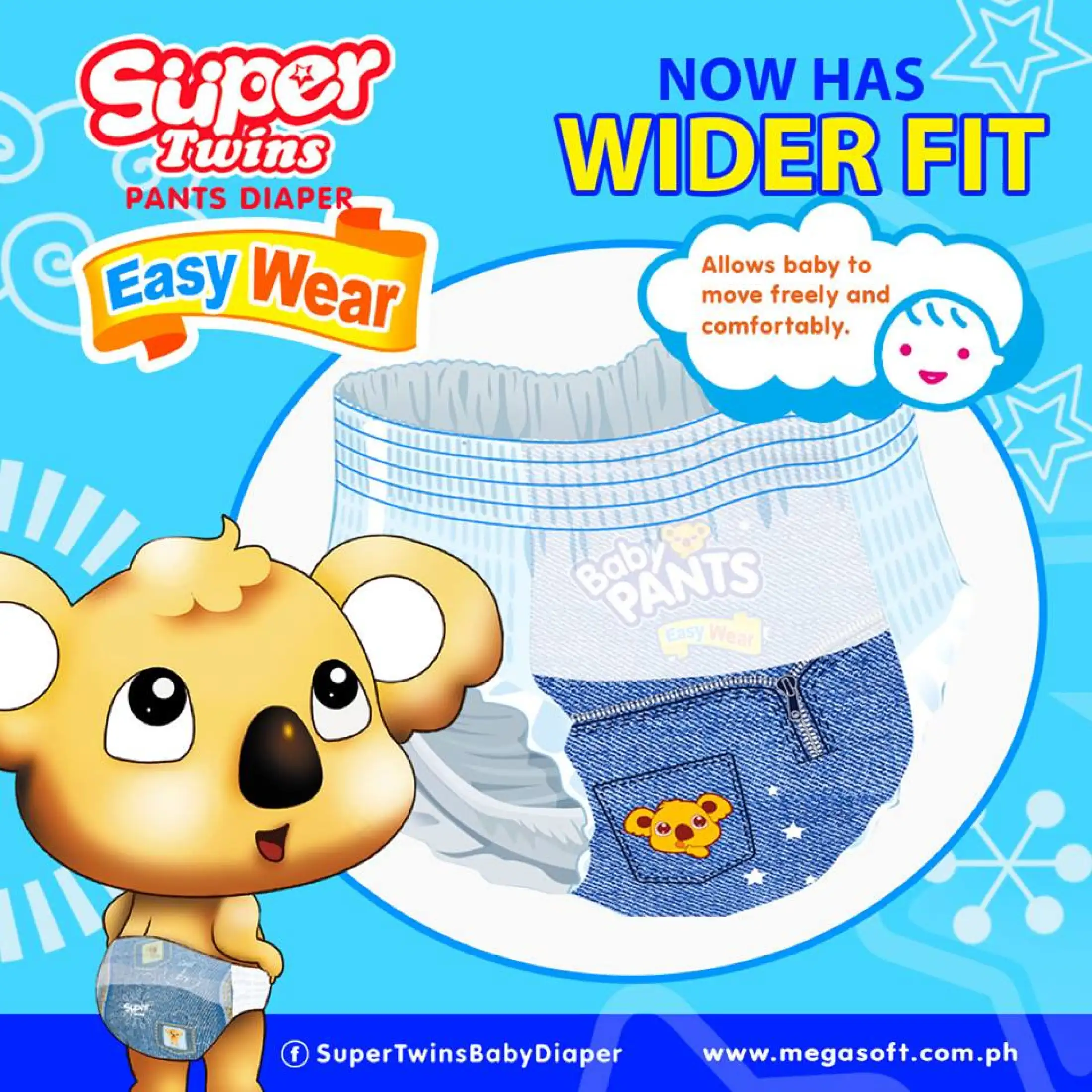 Super Twins Baby Pants Xxl 38 Pads Easy Wear And Wider Fit Lazada Ph