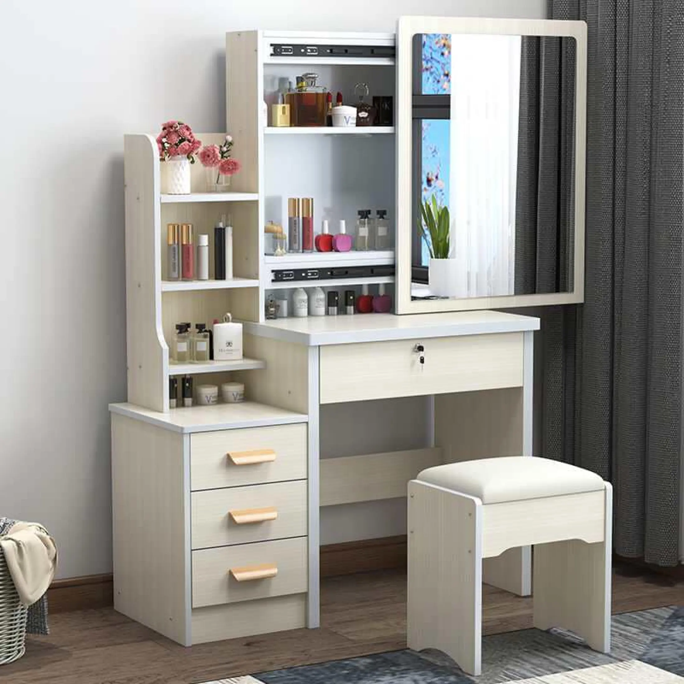 Bubs Vanity Dresser With Mirror