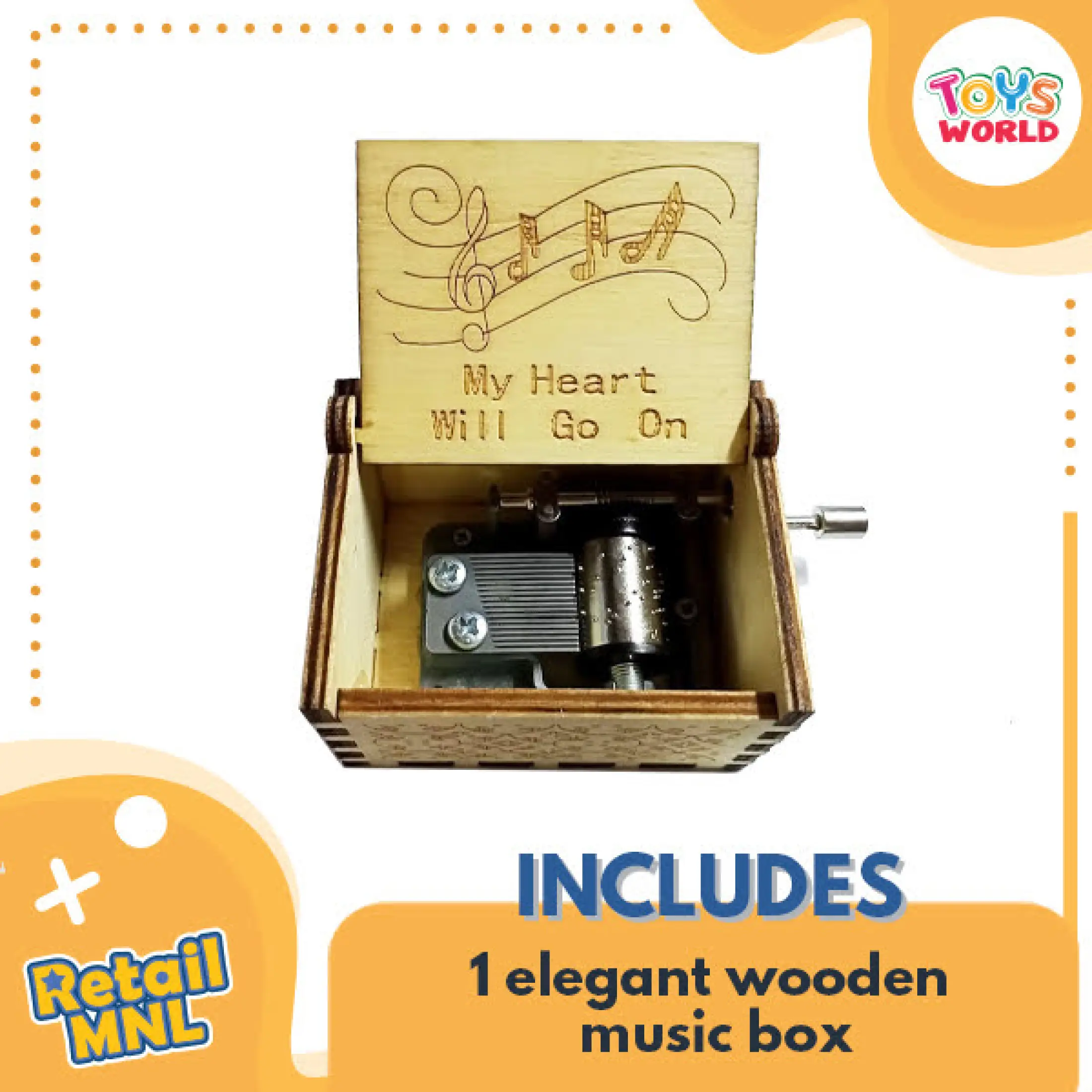 Retailmnl Wooden Music Box My Heart Will Go On Engraved Musical Case Toys For Kids Lazada Ph
