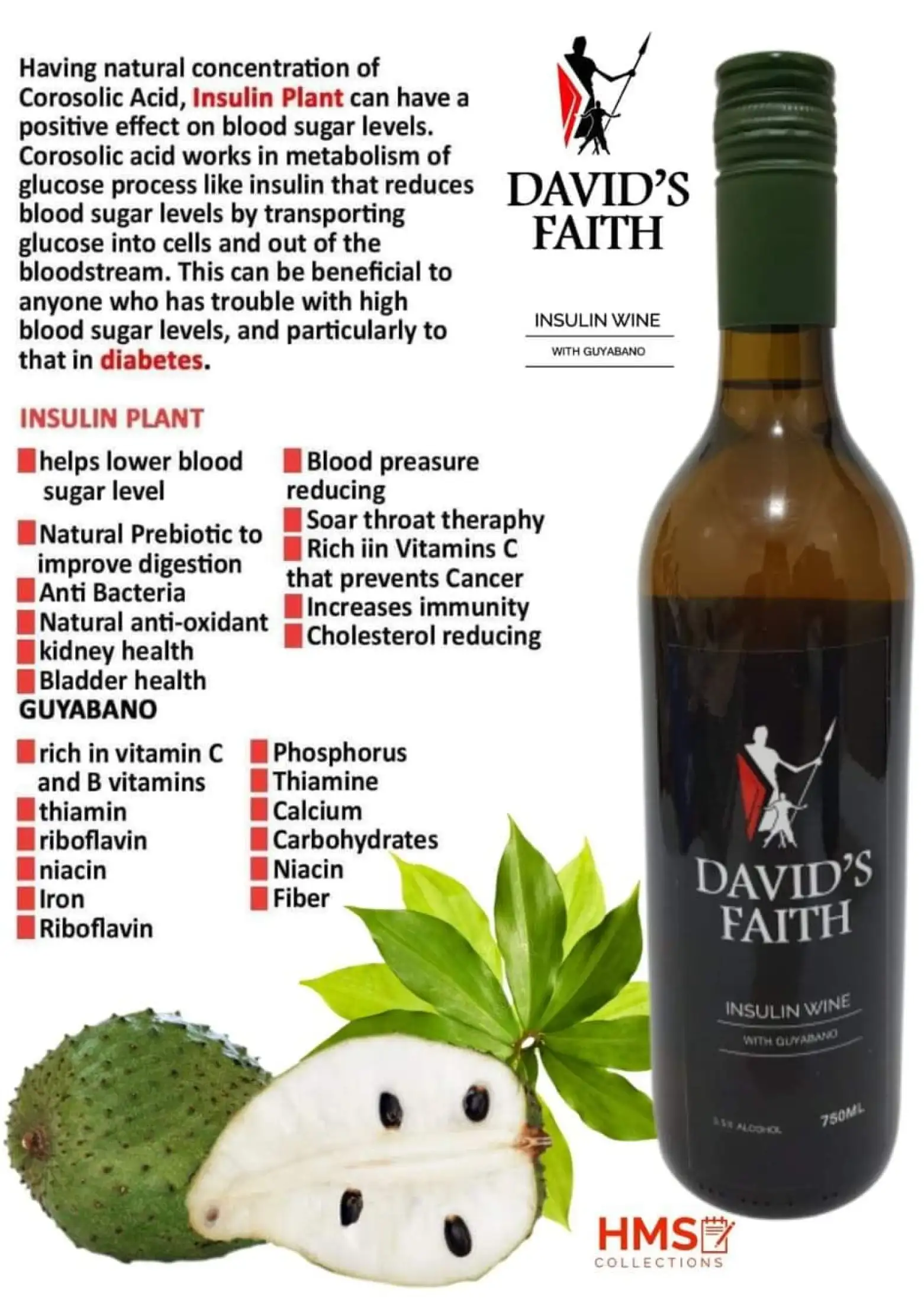 David S Faith 100 Original Insulin Wine 750ml Guyabano Flavor Diabetic Drink Diabetes Drink Supplement Medicine Store Test Insulin Plant Insulin Tea Diabeticare Diabetic Tester Diabetic Patch Food Lazada Ph