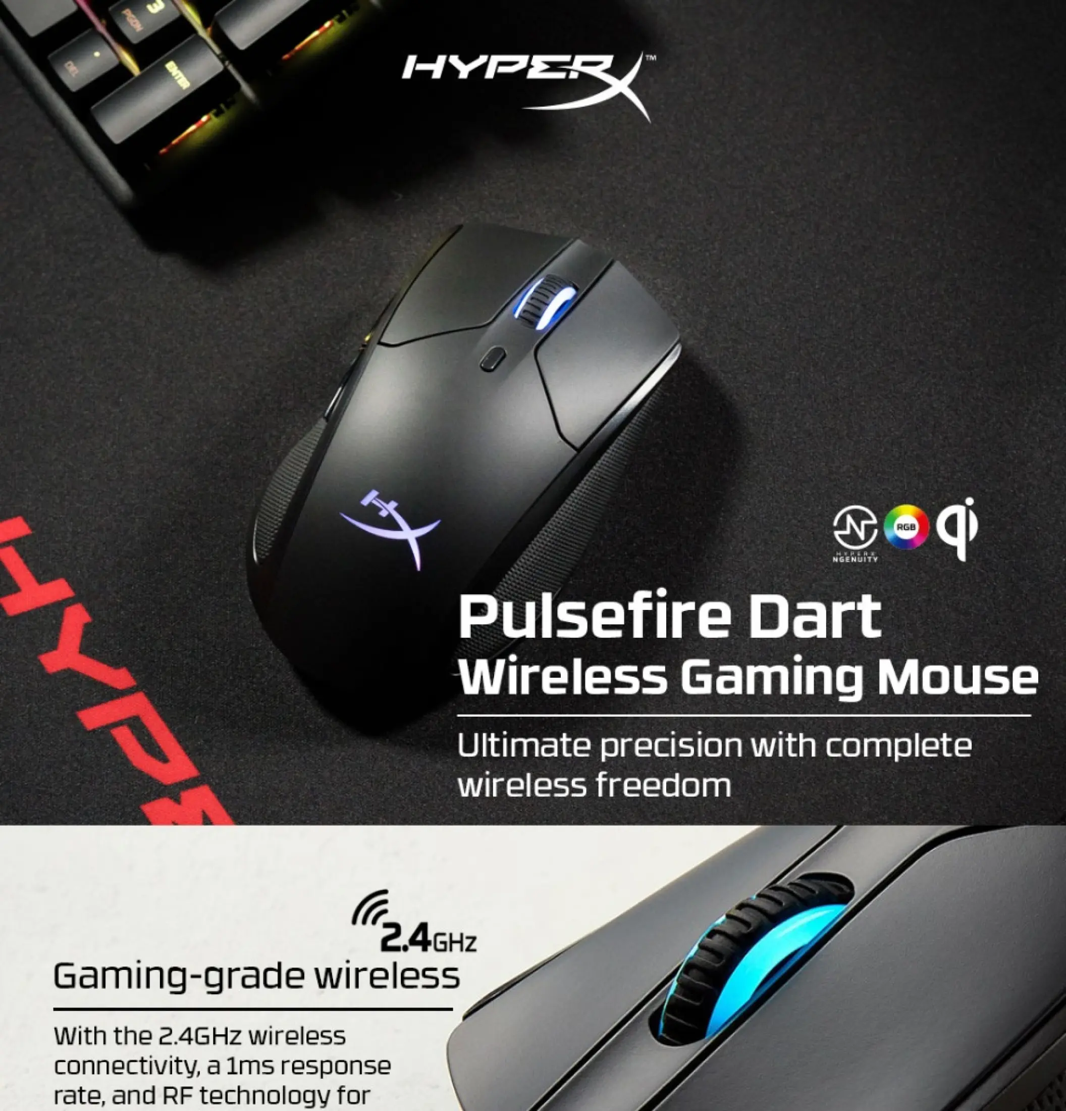 Hyperx Pulsefire Dart Wireless Rgb Gaming Mouse Hx Mc006b Lazada Ph