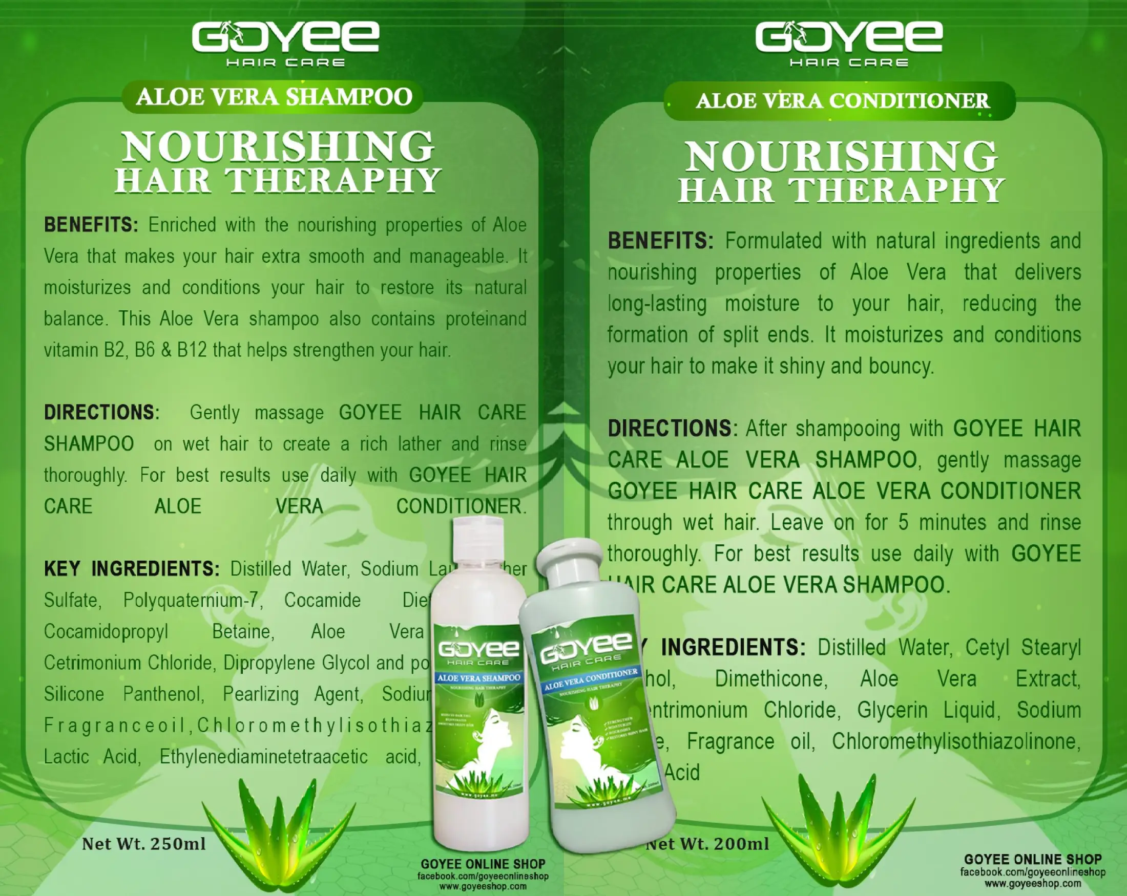 Goyee Hair Care Set 250ml Each Shampoo And Conditioner Hair Care Goyee Set Cash On Delivery Lazada Ph