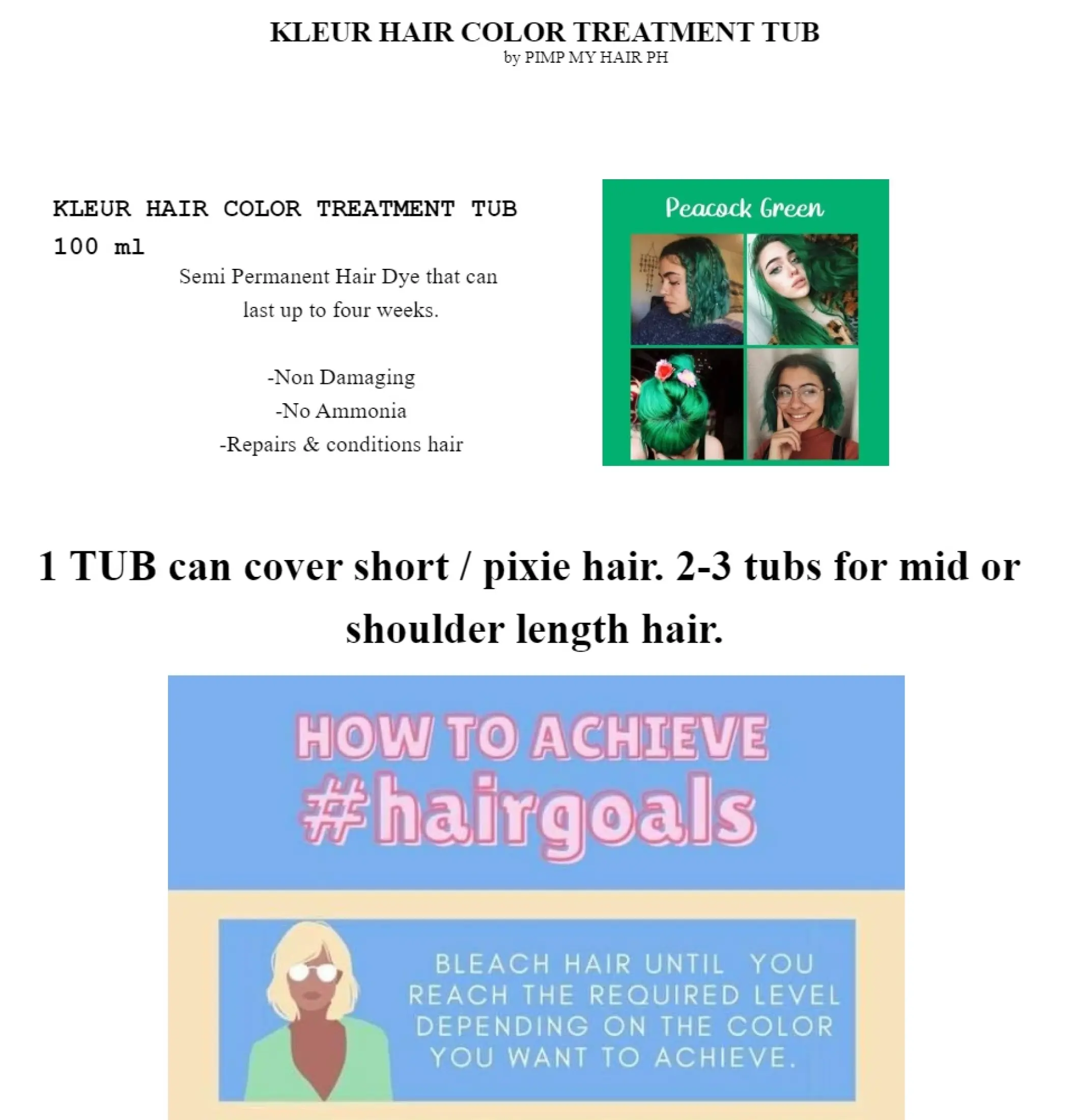 Zoek machine optimalisatie Groen sla PEACOCK GREEN Kleur Hair Color Treatment by Pimp my Hair PH | Lazada PH