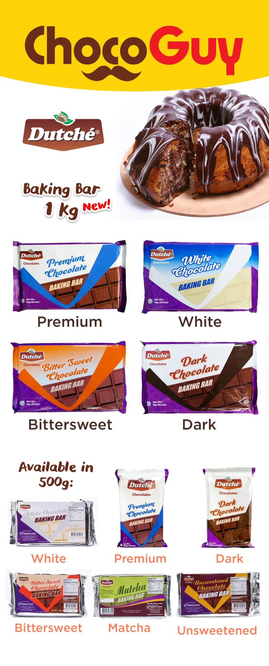 1kg Bittersweet Chocolate Dutch Eacute Baking Bar Lazada Ph