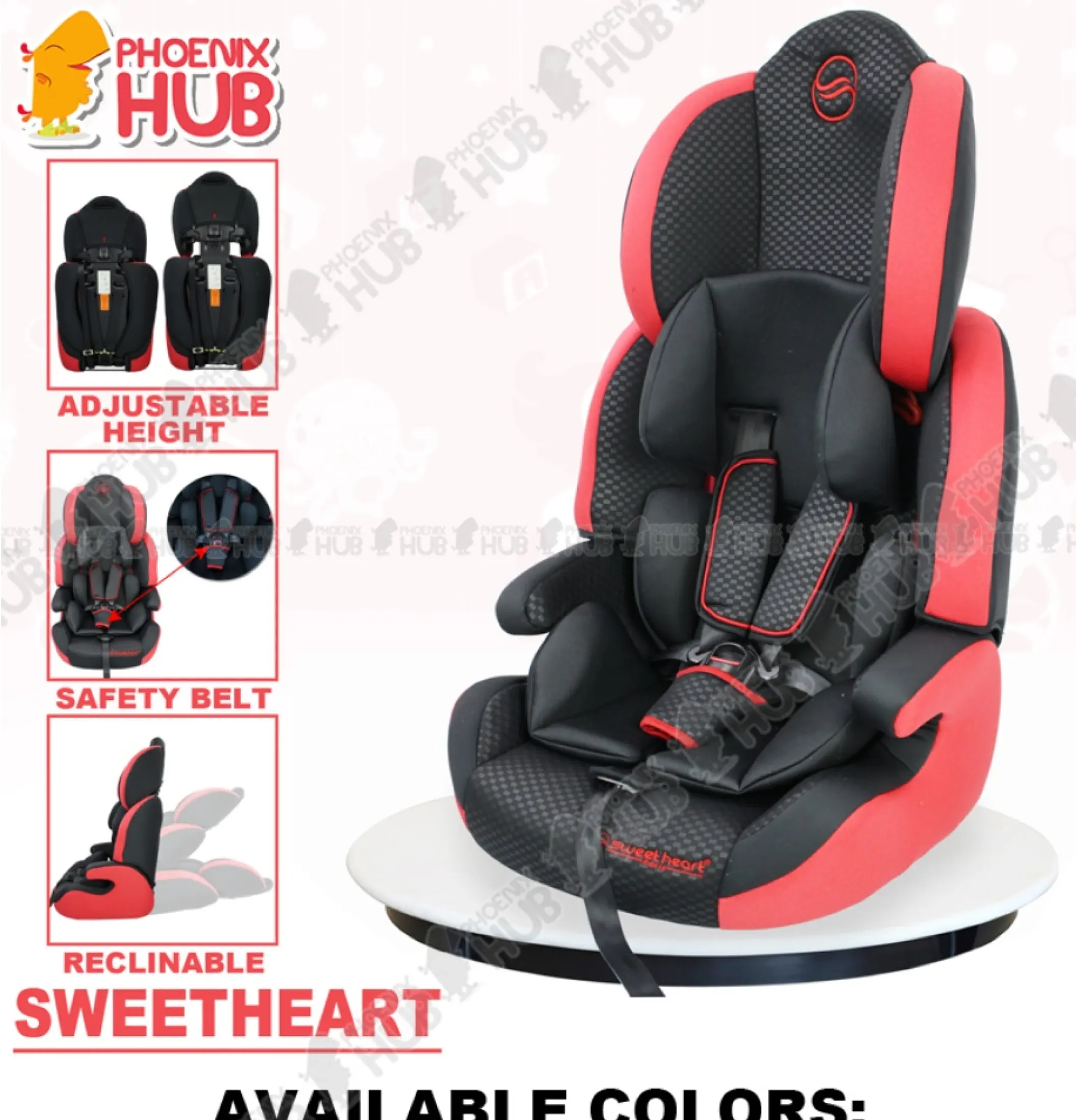 Phoenix Hub Sweetheart Baby Car Seat Elegant Designed Reclinable Adjustable Head Rest Travel Seat Lazada Ph