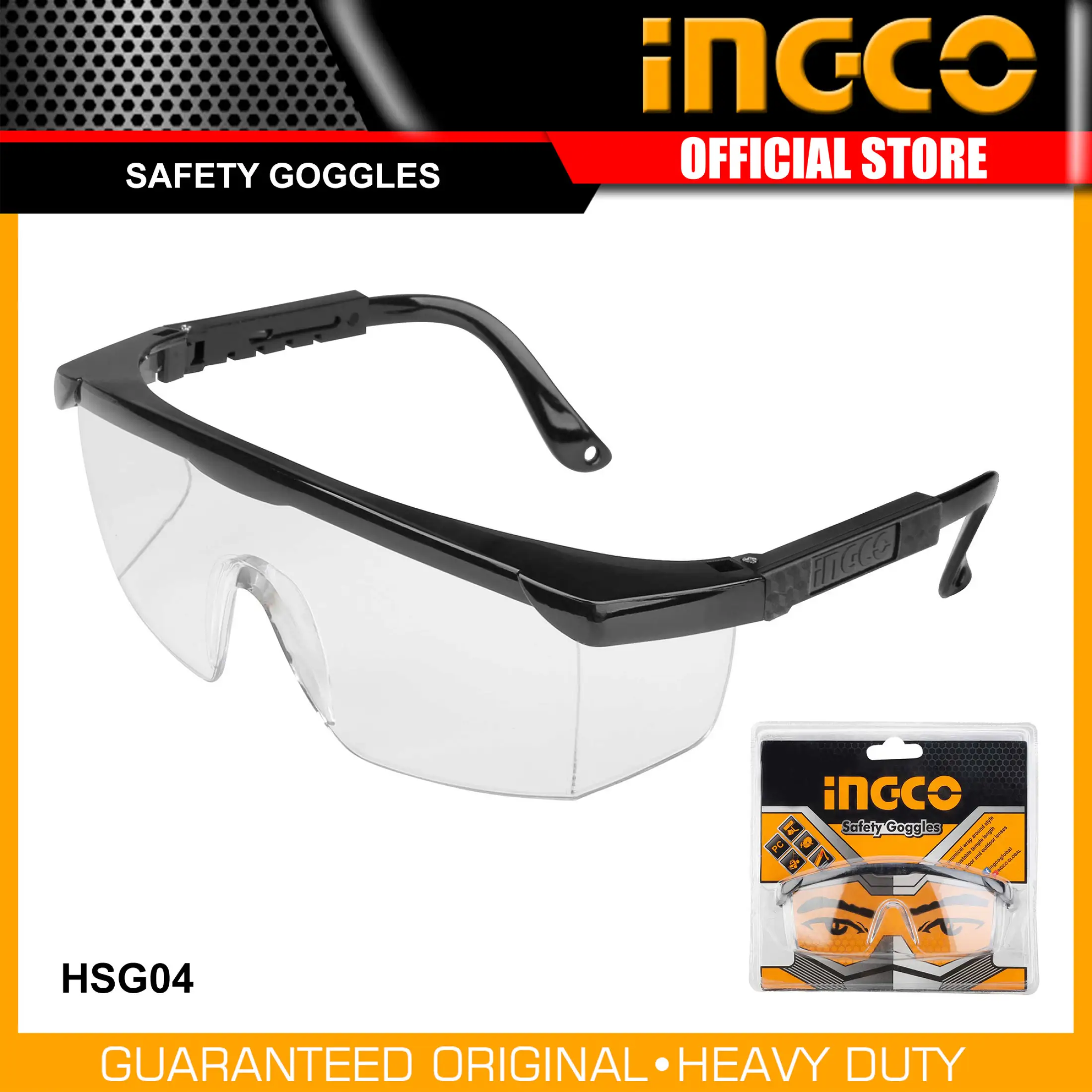 Ingco HSG04 Safety Goggles Eye Protection Shield IHT