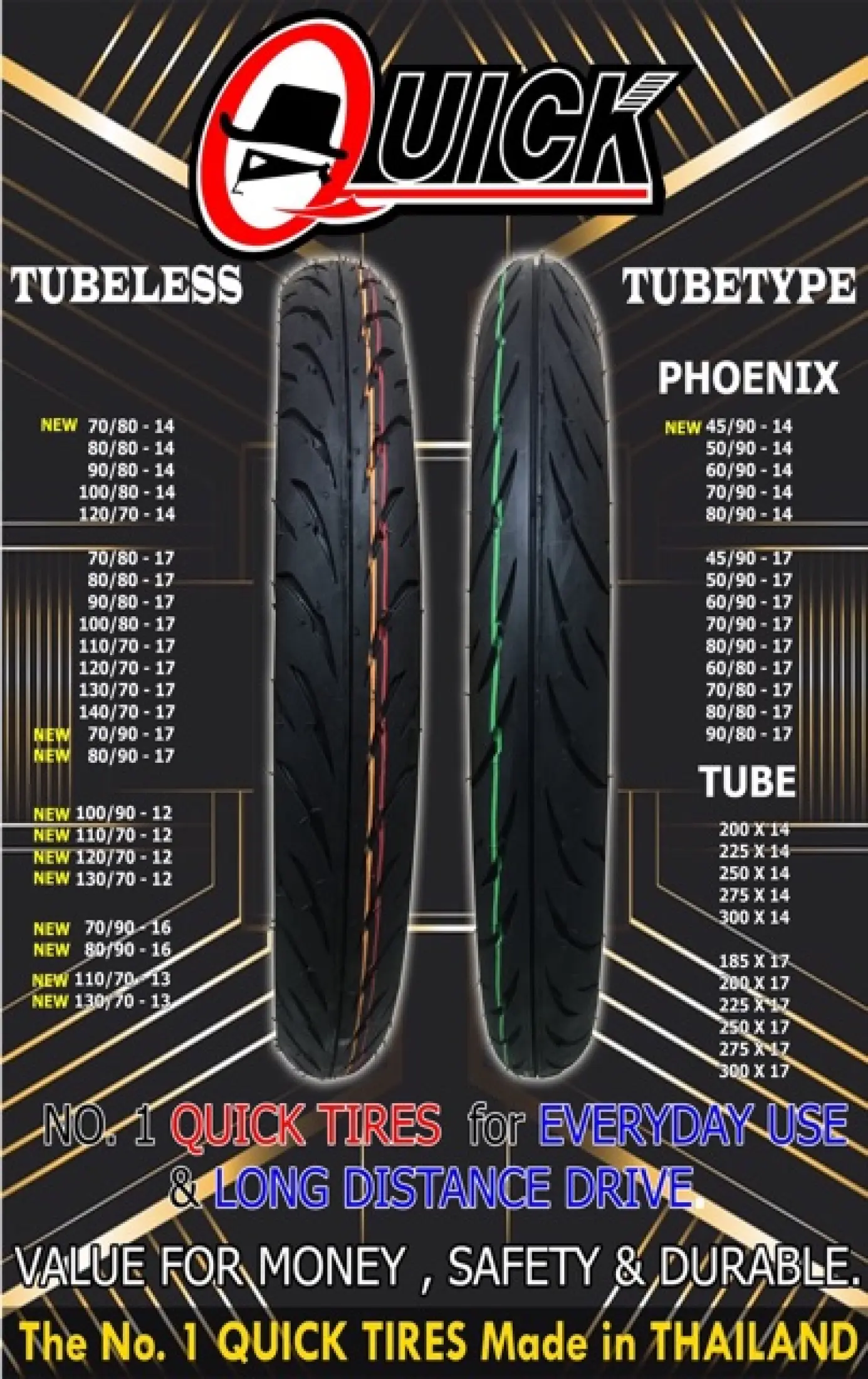 Quick Phoenix Tube Type Motorcycle Tires Lazada Ph