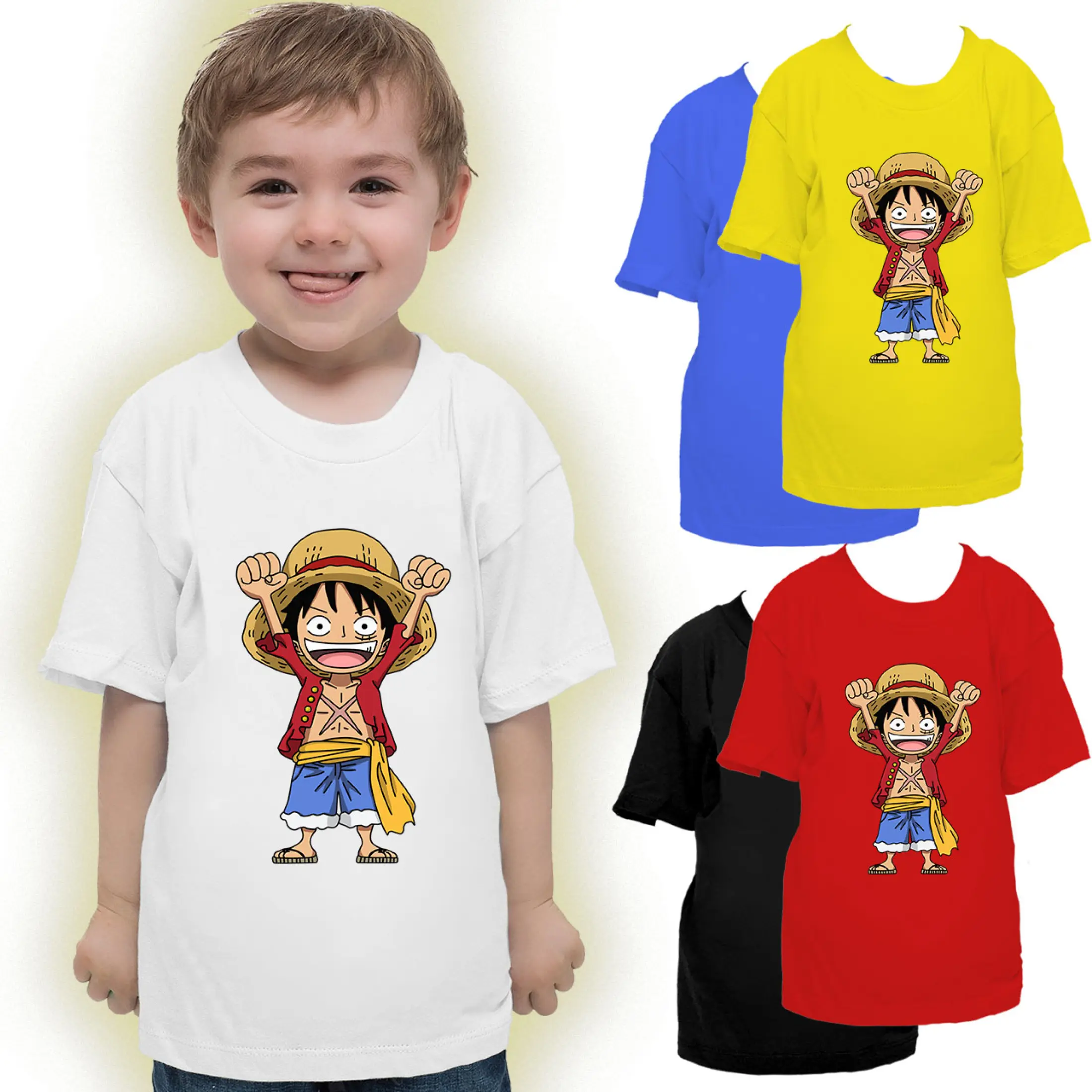 One Piece Monkey D Luffy Anime T Shirt For Kids And Teens Unisex Boys Girls Lazada Ph
