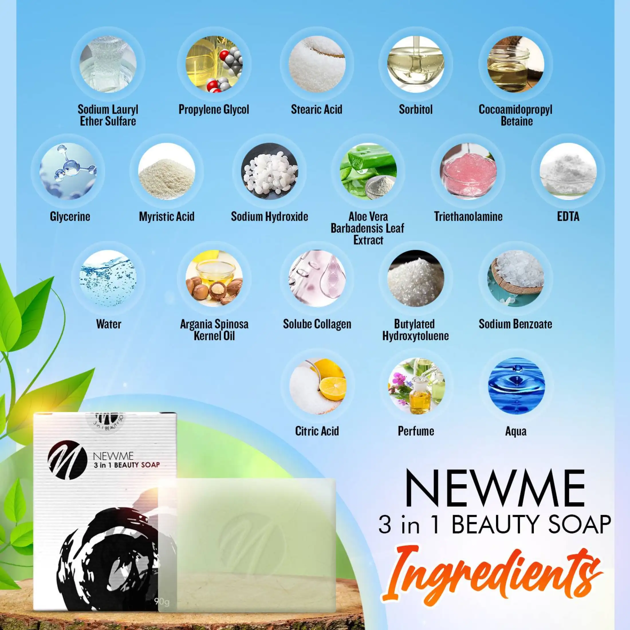 Newme 3 In 1 Beauty Soap Original Newme 3in1 Whitening Soap Sale Anti Acne Anti Aging Whitening Firming Acne Care Anti Aging Moisturizing Soothing Lifting Brightening Even Out Skin Tone Texture Detoxify Newme